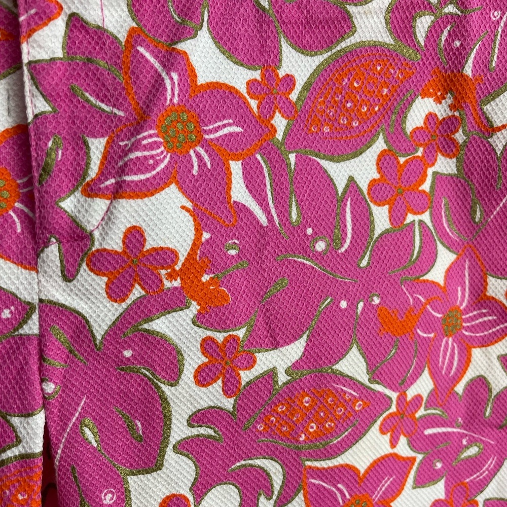 Lilly Pulitzer size 8 palm beach fit pink floral print Capri pants - Picture 2 of 8